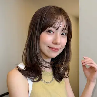 ミディアム カラー SAKI 新宿のヘアスタイル