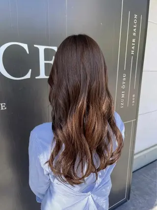 ロング カラー ブリーチ無しWカラー ・アレンジ🎀のヘアスタイル