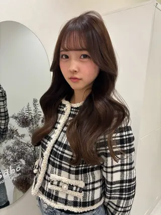 ロング カラー 都筑 莉佳子のヘアスタイル