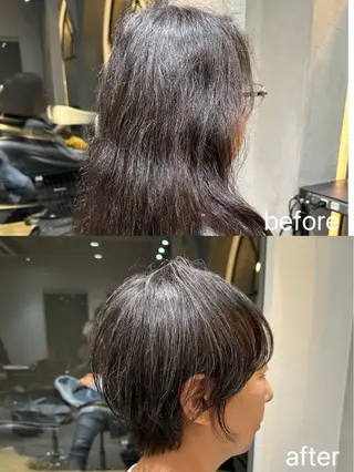 ショート 縮毛矯正/レイヤー taiga🧡のヘアスタイル