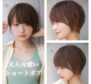 ショート カラー レイヤーカット⭐️ ハッシュカット特化のヘアスタイル
