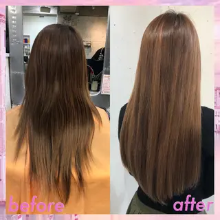 ロング カラー パーマ ヘアアレンジ 八巻 晴香のヘアスタイル