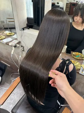 ロング 若命燿史/レイヤー 縮毛矯正/髪質改善のヘアスタイル