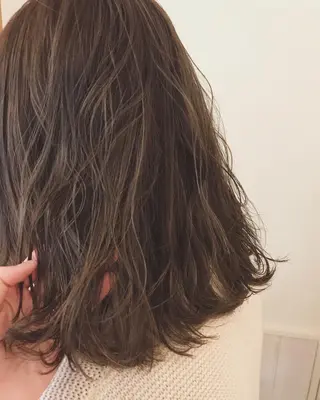 セミロング カラー 清水 ちひろ ✄トップスタイリストのヘアスタイル