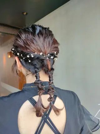 ヘアアレンジ 髪質改善/白髪ぼかし レイヤーカットemiのヘアスタイル