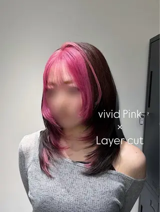 ミディアム カラー limitみづき🌙 レイヤーカットのヘアスタイル