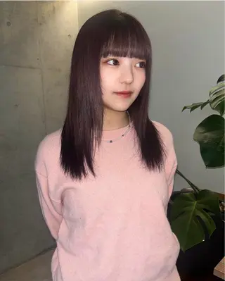 ミディアム 青木 里空のヘアスタイル