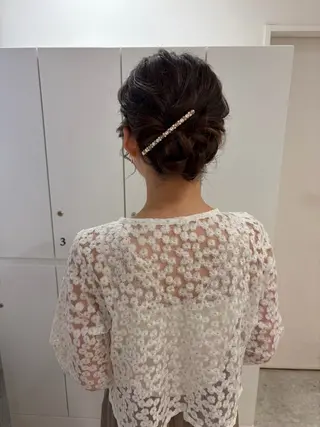 ミディアム カラー ヘアアレンジ ヘアセット/レイヤー 縮毛矯正/はるか🎀のヘアスタイル
