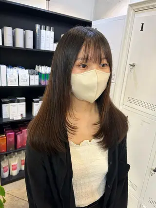 ロング 🌷ラベンダーピンク 顔まわり🌷ねいろのヘアスタイル