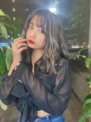 セミロング ♡レイヤーカット れお♡のヘアスタイル