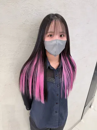 ロング YUI𓍯エクステ /ニュアンスカラーのヘアスタイル