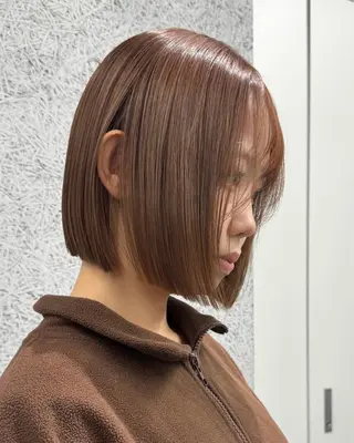 ショート カラー ボブ/レイヤーカット 縮毛矯正/コウキ新宿のヘアスタイル