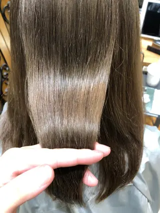 セミロング カラー パーマ 銀座✨レイヤーカット 顔まわり/坂本亜裟海のヘアスタイル