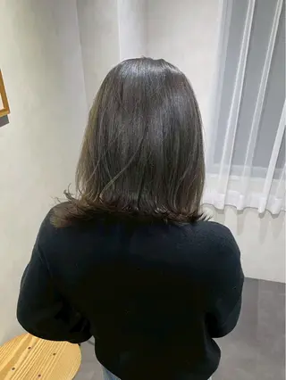 ミディアム 縮毛矯正募集🔥 西梅田/六角一咲のヘアスタイル