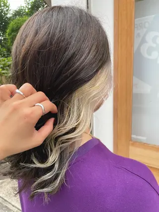 セミロング カラー ヘアアレンジ REONA🪽✨薬院 レイヤーカット🫧のヘアスタイル