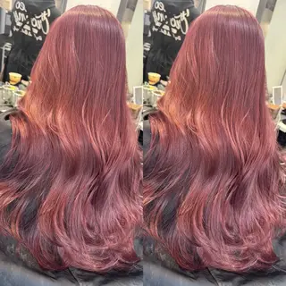 ロング バレイヤージュ ボブ🌈ナツヤのヘアスタイル