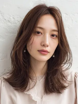 ミディアム Link mili ゆうすけのヘアスタイル