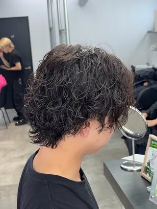 パーマ メンズ 🌀メンズパーマ/シ ョート/きらり🌀のヘアスタイル