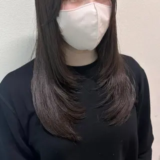 セミロング カラー ヘアアレンジ 🇰🇷韓国スタイル レイヤー/ayanaのヘアスタイル