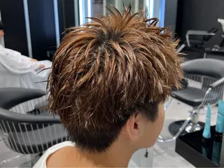 ショート カラー メンズ 町田No.1パーマ 特化✂︎小杉澪生のヘアスタイル