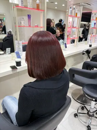 ミディアム カラー ヘアアレンジ 💟RINNA 艶カラー💟のヘアスタイル