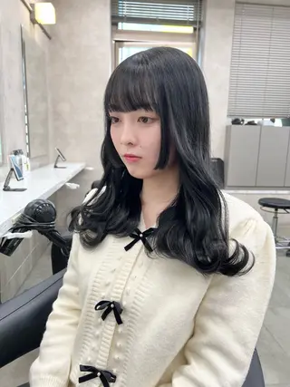 ロング カラー パーマ ヘアアレンジ メンズ 上品＆韓国風 🥀海心🥀のヘアスタイル