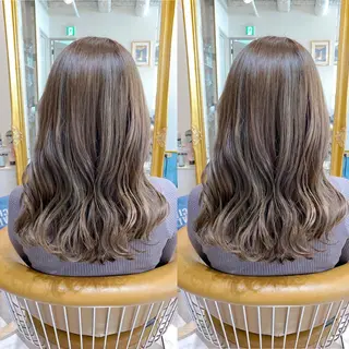 ミディアム レイヤーカット /透明感カラー西田のヘアスタイル
