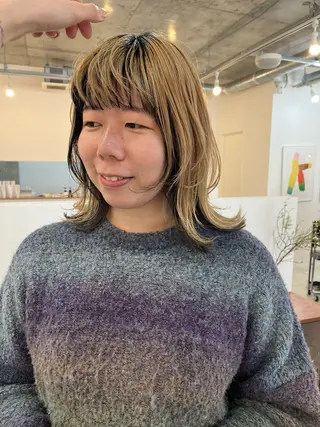 ミディアム カラー eri kinjoのヘアスタイル