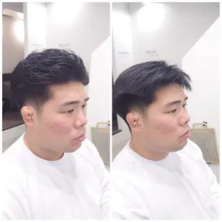 メンズ パーマ BARBER/ 髪質改善/南慎也のヘアスタイル