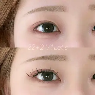 マツエク・マツパ 22+2 V1Let 🌙 Rikaのマツエク・マツパデザイン