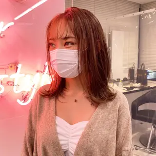 セミロング カラー パーマ ヘアアレンジ メンズ キッズ ネイル マツエク・マツパ KANAMI 🌏のヘアスタイル