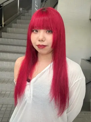 ロング カラー ブリーチ透明感カラー 🍀mizuki🍀のヘアスタイル