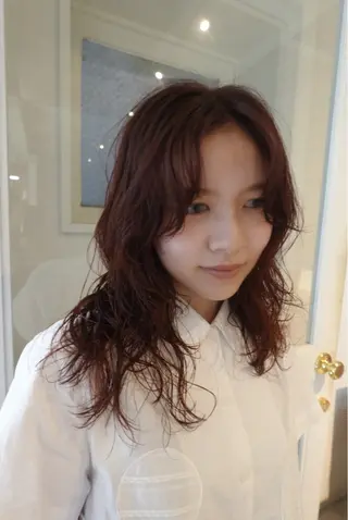 ミディアム カラー 福島kico ナカウチのヘアスタイル