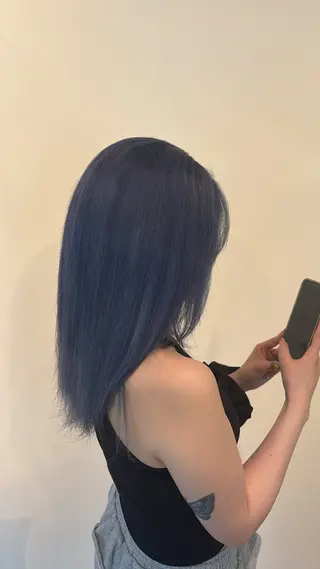 セミロング カラー ケアブリーチ🥣 縮毛矯正Ryokoのヘアスタイル