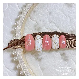 ミディアム ネイル 🐾enen style 🐾のネイルデザイン