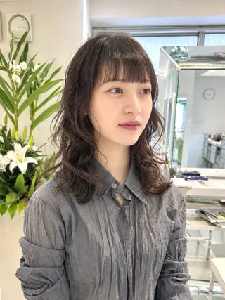 ミディアム パーマ 🌀デジタルパーマ ボブ　萩原　龍のヘアスタイル