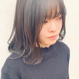 ミディアム 中川 竜誠のヘアスタイル