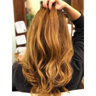 ロング カラー パーソナルカラー診断 できます 木曽 主博のヘアスタイル