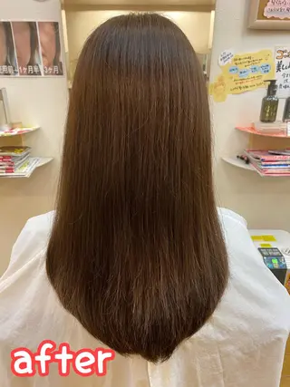 ロング 縮毛矯正モデル募集中 美容室HATSUのヘアスタイル