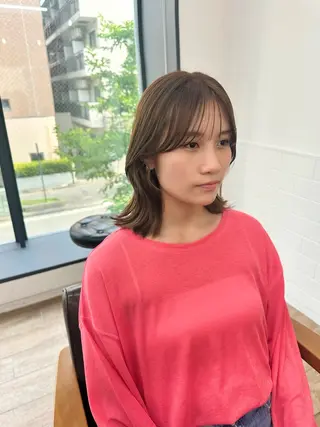 カラー パーマ ヘアアレンジ メンズ キッズ 似合せレイヤー/ 柔らか透明感カラーのヘアスタイル