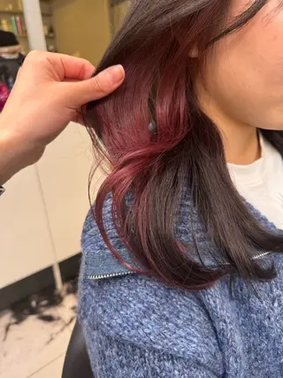 ロング カラー パーマ ヘアアレンジ メンズ キッズ 韓国系🇰🇷🩶 艶暗髪/MEIのヘアスタイル