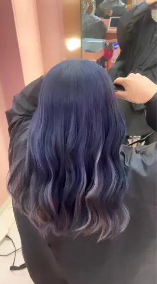 セミロング カラー 町田ブリーチ特化 MANATOのヘアスタイル