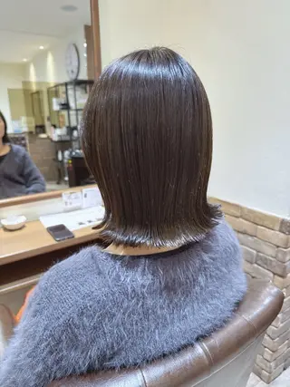 ミディアム 🍎暖色🍊/ボブ/ ケアブリーチ/あいらのヘアスタイル
