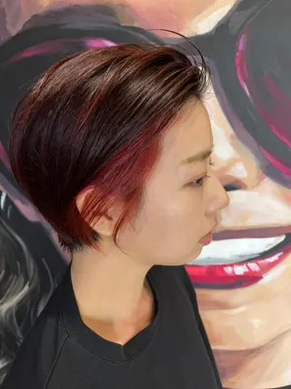 ミディアム カラー パーマ ヘアアレンジ メンズ キッズ ネイル マツエク・マツパ アイブロウ 久木原 ゆりのヘアスタイル