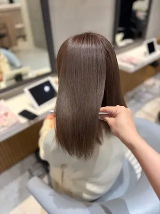 セミロング カラー ヘアセット/レイヤー 赤み消し/はるかのヘアスタイル