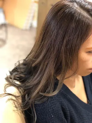 ロング カラー パーマ ヘアアレンジ 【ツヤ髪美容師】 ツダケイスケのヘアスタイル