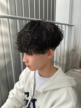 パーマ メンズ メンズパーマ特化/ シャドウ/波巻/陸翔のヘアスタイル