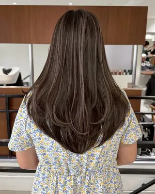 セミロング カラー ヘアアレンジ 🫧透明感カラー/ Wカラー🫧namiのヘアスタイル