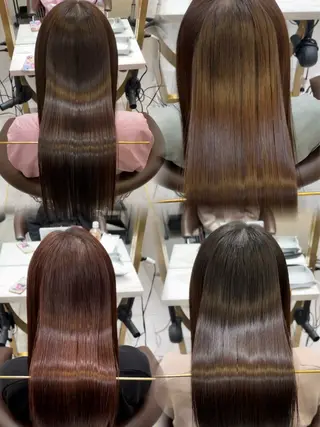 ロング カラー パーマ 【博多髪質改善】 吉村 清志のヘアスタイル