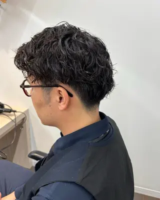 パーマ メンズ パーマ/レイヤー かどたはるなのヘアスタイル
